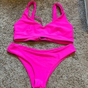 SHEIN pink bralette type bikini